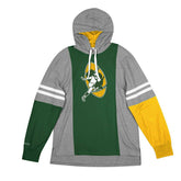 Green Bay Packers Color Blocked Mitchell & Ness Lightweight NFL Hoodie - Taass US