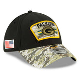 Green Bay Packers 2021 NFL On-Field Salute to Service New Era 39THIRTY Flex Fit Cap - Taass sale