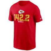 Kansas City Chiefs 142.2 Decibles Nike Essential NFL T-Shirt Red - Taass outlet