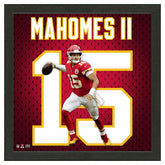 Patrick Mahomes #15 Kansas City Chiefs Impact Jersey Framed NFL Photo - Taass sale