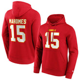 Patrick Mahomes #15 Kansas City Chiefs Player NFL Hoodie Red - Taass discount