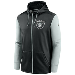 Las Vegas Raiders Two-Tone Nike Therma NFL Full-Zip Hoodie - Taass Online