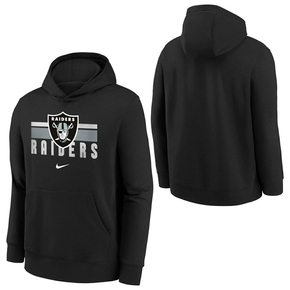 Las Vegas Raiders NFL Team Stripes Nike Club Hoodie (YOUTH) - Taass sale