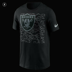 Las Vegas Raiders Reflective RFLCTV Nike Essential NFL T-Shirt Black - Taass outlet