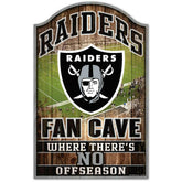 Las Vegas Raiders WinCraft NFL Fan Cave Wood Sign - Taass US