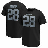 Josh Jacobs #28 Las Vegas Raiders Fanatics Player NFL T-Shirt Black - Taass for sale