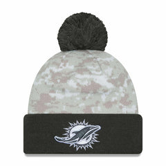 Miami Dolphins 2024 NFL Salute to Service New Era Sport Pom Knit - Taass on sale
