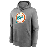 Miami Dolphins Rewind Logo Nike Club NFL Hoodie Gray - Taass for sale