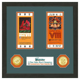 Miami Dolphins Super Bowl Tickets Bronze Coins Framed NFL Photo - Taass on sale
