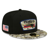 New England Patriots 2021 NFL On-Field Salute to Service New Era 59FIFTY Fitted Cap - Taass for sale
