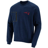 New England Patriots Mono Doorbusters Premium NFL Crewneck Pullover Navy - Taass Online