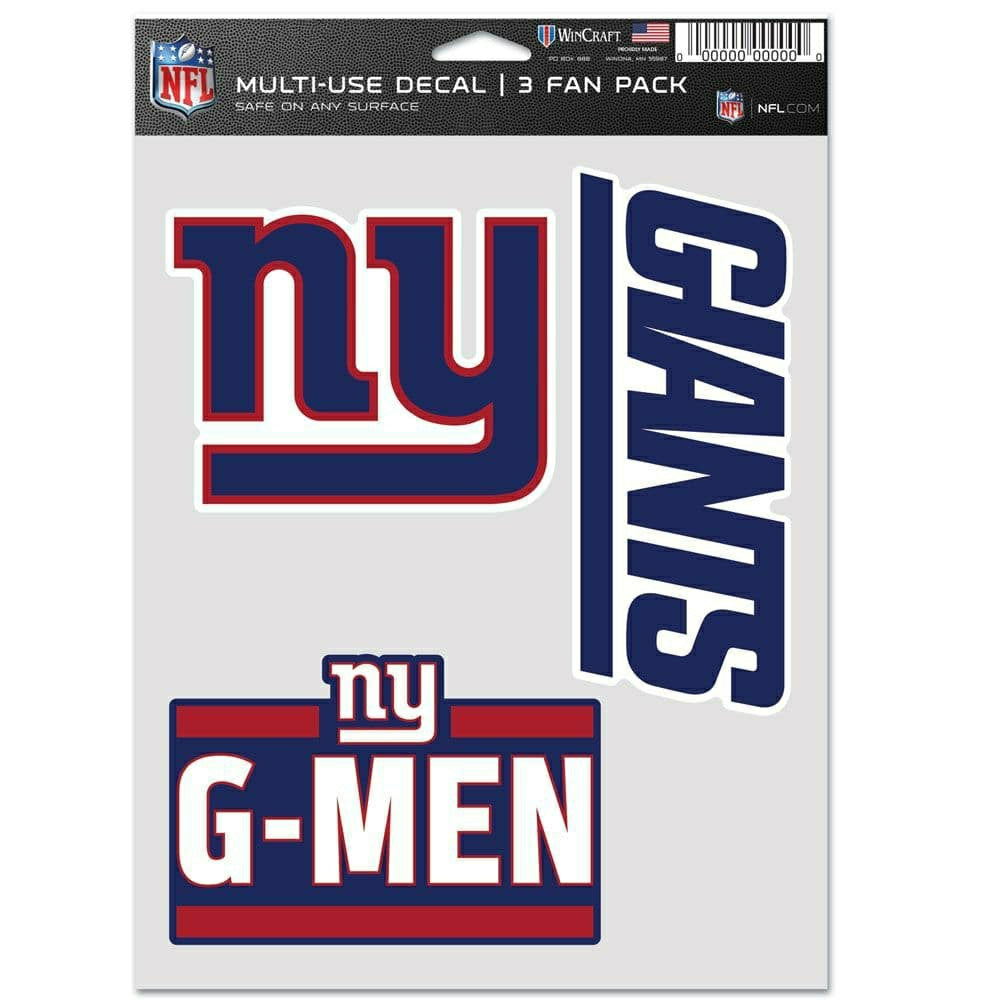 New York Giants Multi-Use NFL Decals Set (3 Pcs.) - Taass on sale