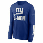 New York Giants Split Local Nike Long Sleeve Shirt Blue - Taass outlet