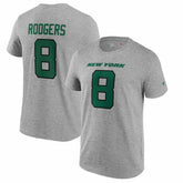 Aaron Rodgers #8 New York Jets Player NFL T-Shirt Gray - Taass discount