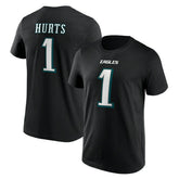 Jalen Hurts #1 Philadelphia Eagles Player NFL T-Shirt Black - Taass sale