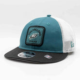 Philadelphia Eagles Patch Trucker New Era Low Profile 9FIFTY Snapback Cap - Taass outlet