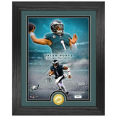 Jalen Hurts Philadelphia Eagles Bronze Coin Framed NFL Photo - Taass Online