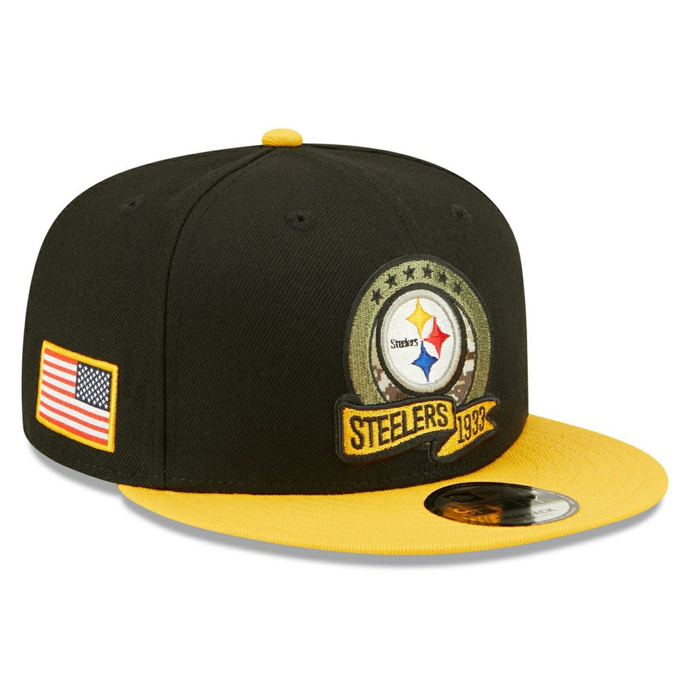Pittsburgh Steelers 2022 NFL On-Field Salute to Service New Era 9FIFTY Snapback Cap - Taass US