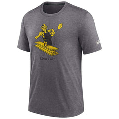 Pittsburgh Steelers Distressed Historic Nike Tri-Blend NFL T-Shirt Gray - Taass Online
