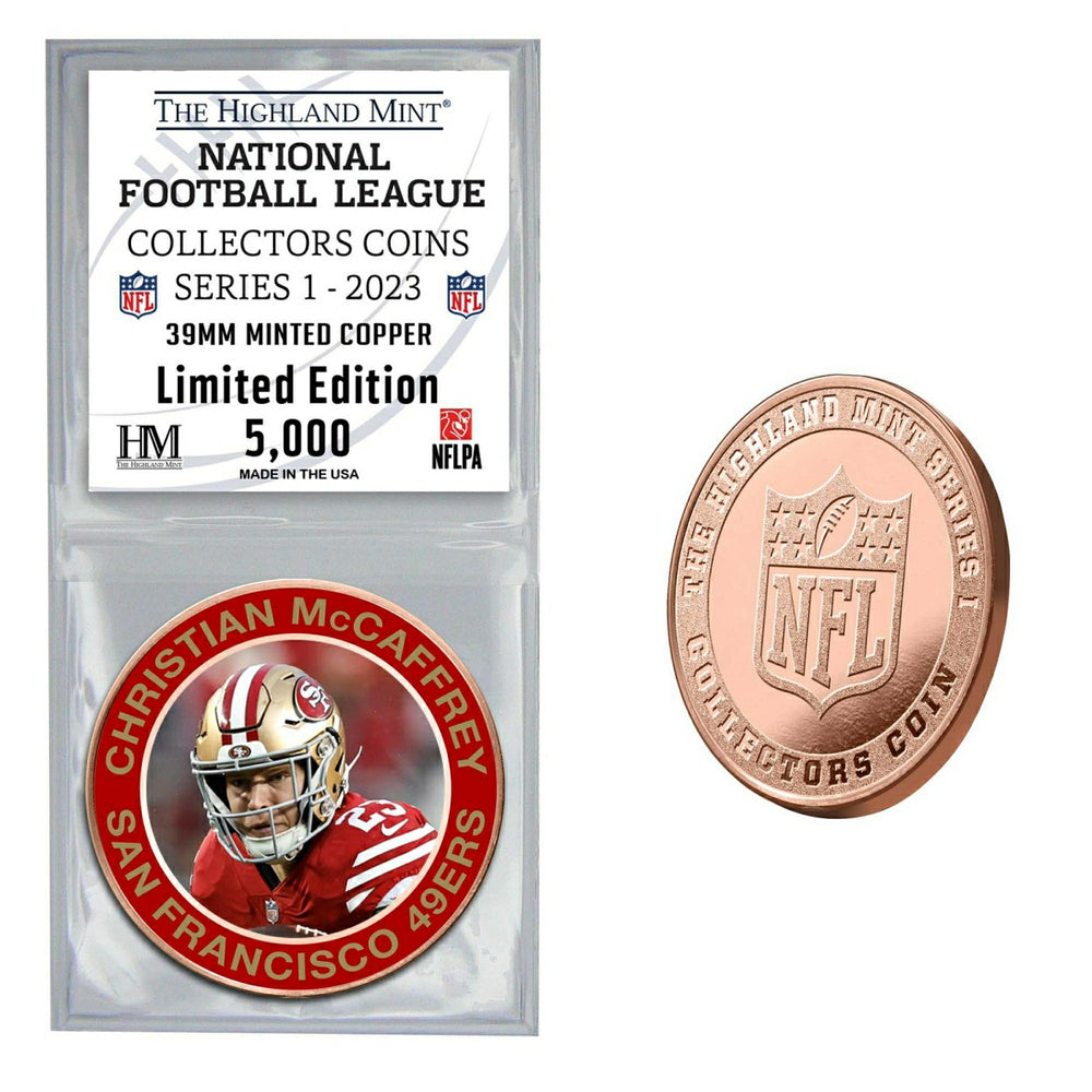 NFL Collectors Coins Series 1 Christian McCaffrey San Francisco 49ers Commemorative Coin - Taass discount