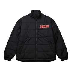 San Francisco 49ers Mitchell & Ness In The Clutch Puffer NFL Jacket Black - Taass US