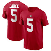 Trey Lance #5 San Francisco 49ers Nike Player NFL T-Shirt Red - Taass US