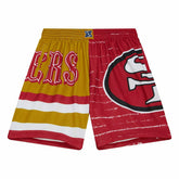 San Francisco 49ers Mitchell & Ness Jumbotron 3.0 NFL Shorts - Taass on sale
