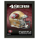San Francisco 49ers NFL Team Helmet Framed Photo - Taass Online