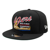 San Francisco 49ers Back To Back Champs New Era 9FIFTY Snapback NFL Cap Black - Taass discount
