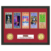 San Francisco 49ers Super Bowl Tickets Bronze Coins Framed NFL Photo - Taass Online