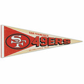 San Francisco 49ers Premium Throwback NFL Pennant - Taass on sale