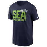 Seattle Seahawks Emerald City Nike Essential NFL T-Shirt Navy - Taass outlet