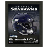 Seattle Seahawks NFL Team Helmet Framed Photo - Taass on sale