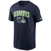 Seattle Seahawks Athletic Arch Nike Essential NFL T-Shirt Navy - Taass for sale