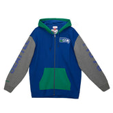 Seattle Seahawks Mitchell & Ness NFL Full Zip Fleece Hoodie - Taass for sale