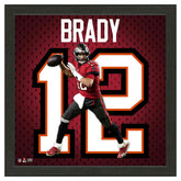 Tom Brady #12 Tampa Bay Buccaneers Impact Jersey Framed NFL Photo - Taass Online