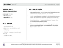 2021/22 Panini Impeccable Soccer EPL Asia Edition Box - Taass discount