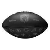 Wilson NFL All Team Logos Black Full Size Football - Taass for sale