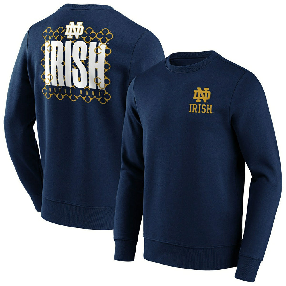 Notre Dame Fighting Irish "IRISH" Crew Sweatshirt Navy - Taass outlet