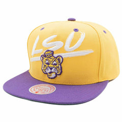 LSU Tigers Transcript Mitchell & Ness Snapback NCAA Cap - Taass on sale