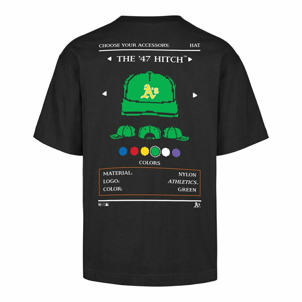 Athletics 8-Bit Hero Foundation MLB T-Shirt Black - Taass on sale