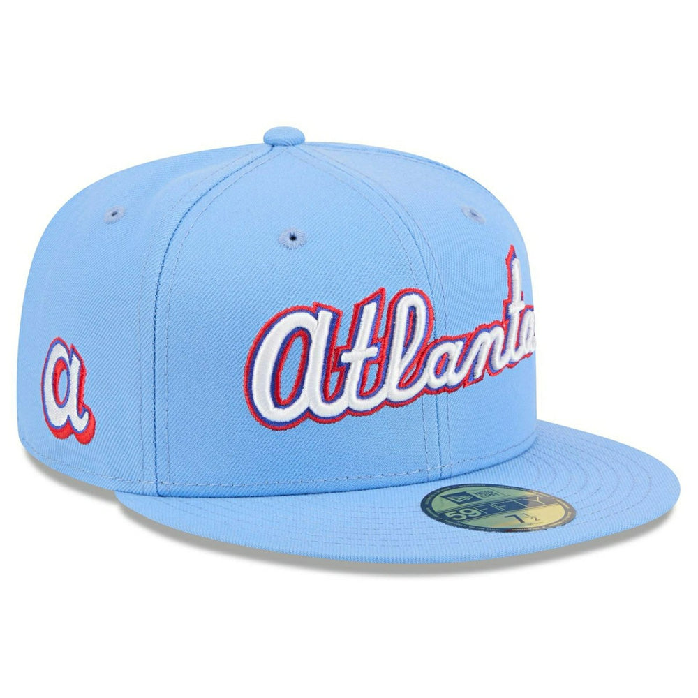 Atlanta Braves MLB City Connect Fan Pack 59FIFTY Fitted Cap Blue - Taass sale
