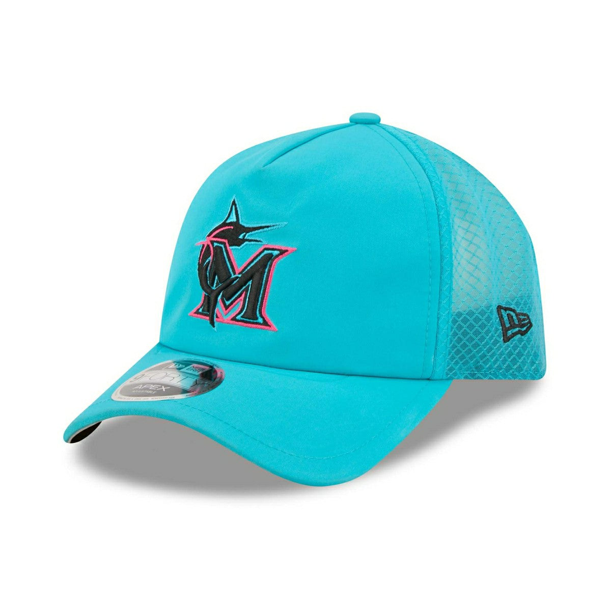 Miami Marlins 2026 MLB City Connect 9FORTY APEX Trucker Cap Teal - Taass on sale