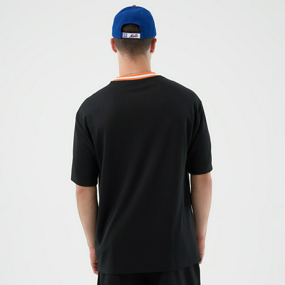 New York Mets Team Arch Oversized MLB T-Shirt Black - Taass Online