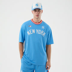 New York Yankees Team Arch MLB T-Shirt Blue - Taass outlet