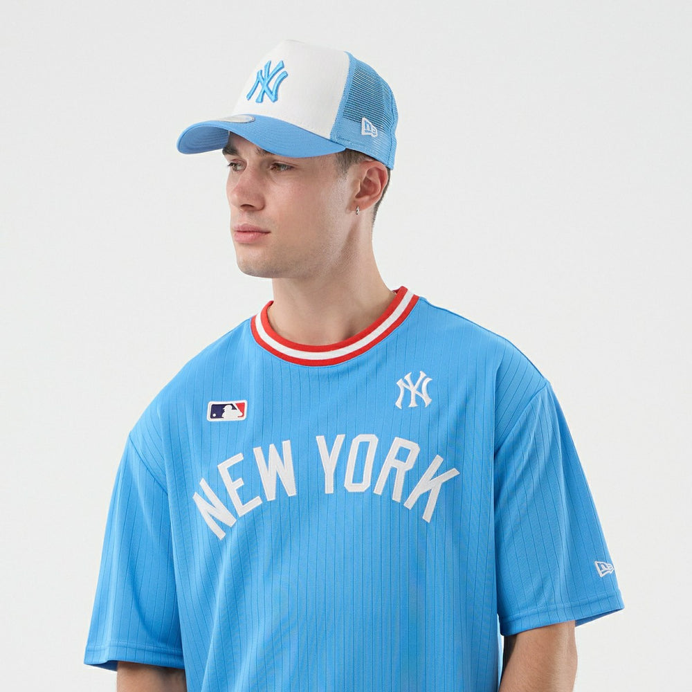 New York Yankees Team Arch MLB T-Shirt Blue - Taass outlet