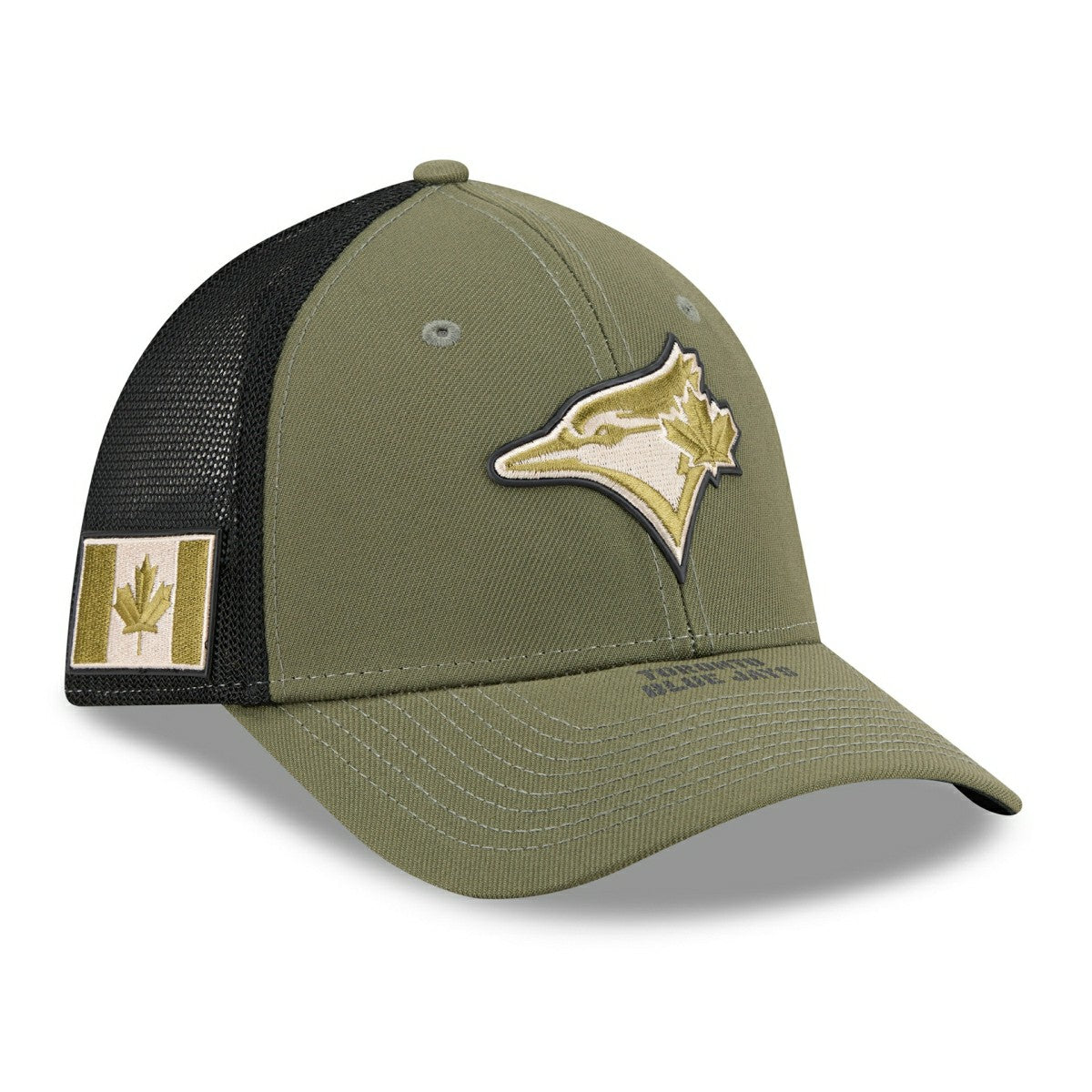 Toronto Blue Jays 2026 MLB Armed Forces 39THIRTY M-Crown Flex Cap Olive - Taass US