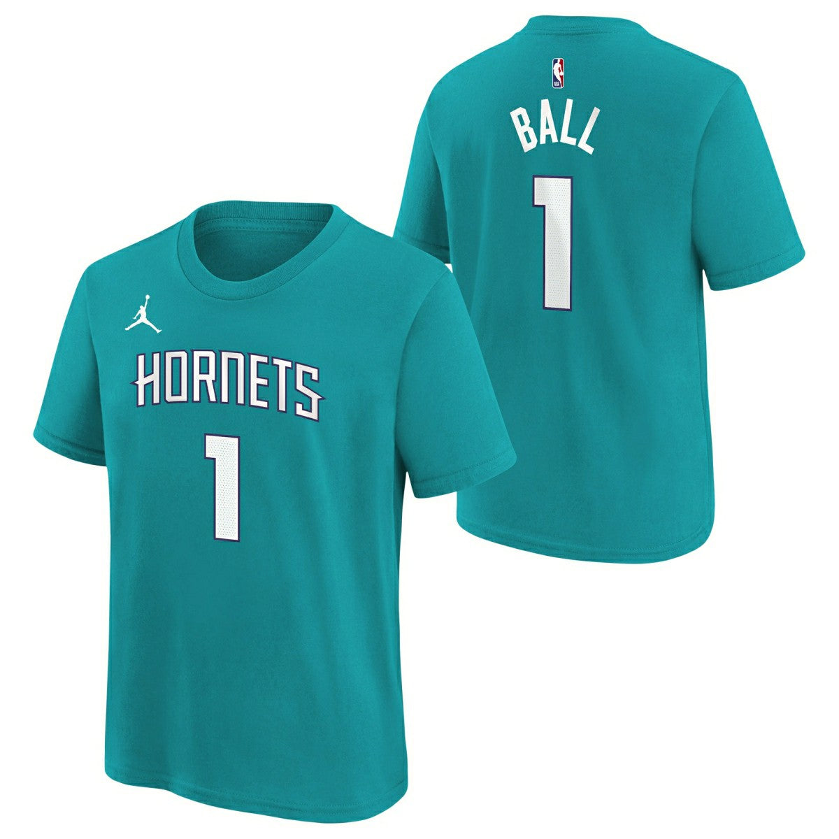 Lamelo Ball #1 Charlotte Hornets Player NBA T-Shirt Teal (YOUTH) - Taass outlet