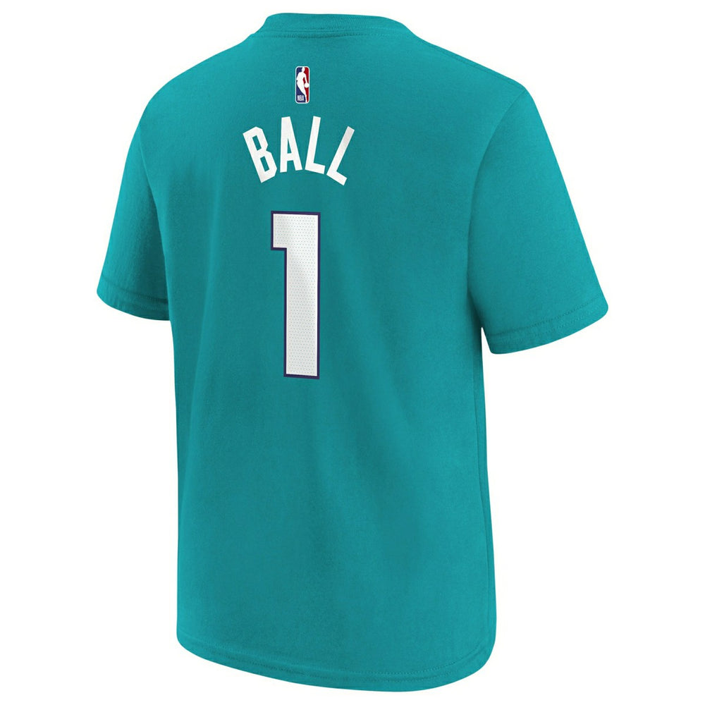 Lamelo Ball #1 Charlotte Hornets Player NBA T-Shirt Teal (YOUTH) - Taass outlet