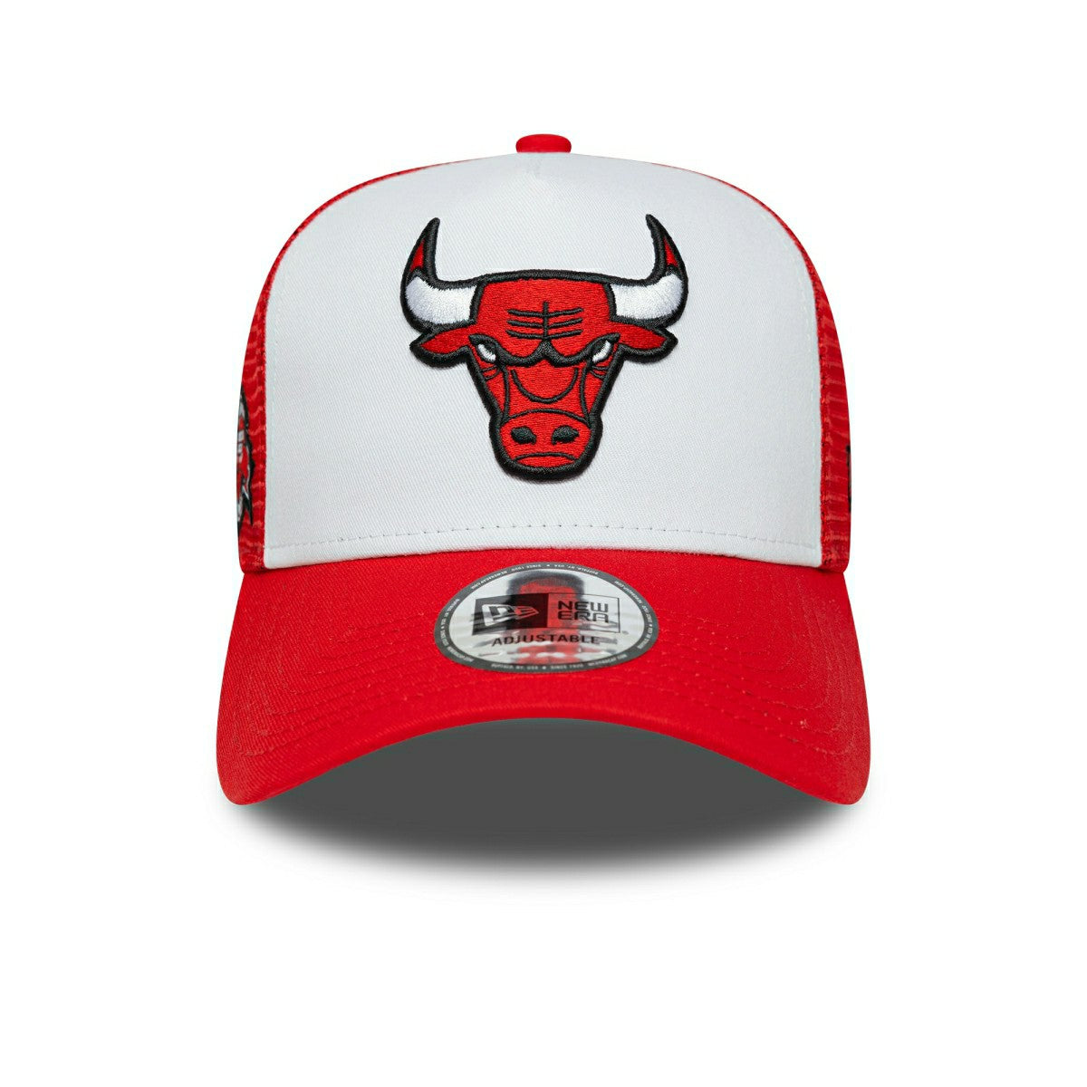 Chicago Bulls 6-Time Champion Side Patch Trucker Adjustable NBA Cap Red - Taass discount